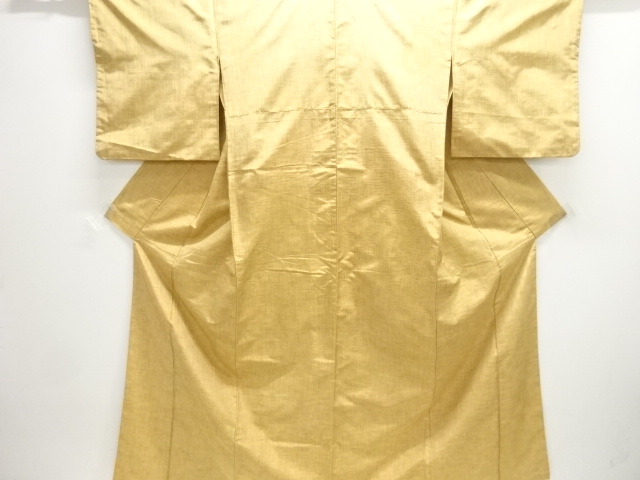 JAPANESE KIMONO / ANTIQUE ENSEMBLE KIMONO / SILK / TSUMUGI / WOVEN KASUR STRIPE PATTERN